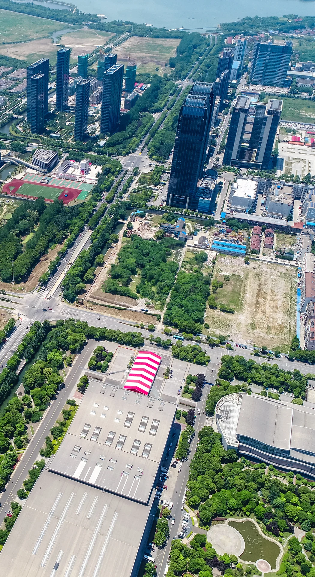 aerial-view-skyscrapers-downtown